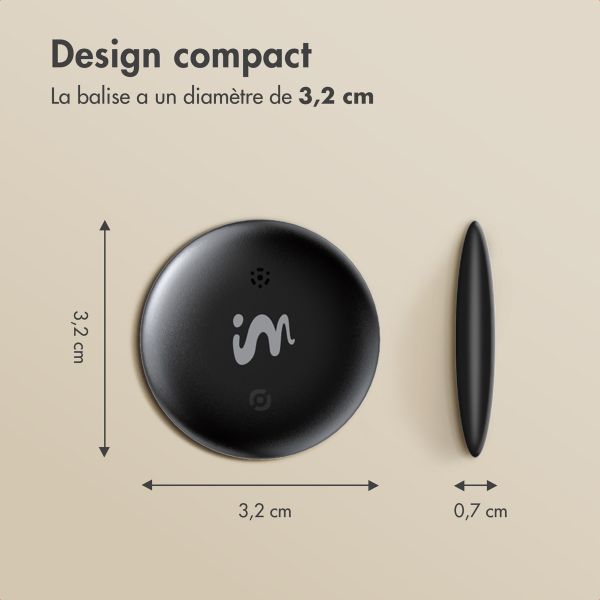 imoshion Wireless Tag - Tracker Bluetooth pour Android - 2 pack - Noir