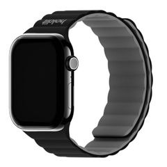 Holdit Bracelet en silicone magnétique Apple Watch Series 1 - 11 / SE / Ultra (44/45/46/49 mm) - Black / Grey