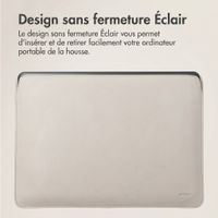 Accezz Leather Pochette ordinateur le Apple MacBook 14 pouces - Beige