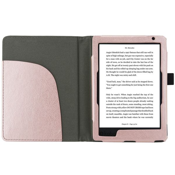 imoshion Etui portefeuille Luxe unie Kobo Aura Edition 2 - Rose