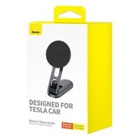 Baseus Support de téléphone magnétique T-Space Series pour voiture – Tableau de bord et console centrale – MagSafe – Frost Silver