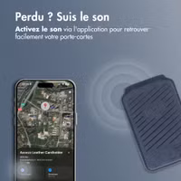 Accezz Portefeuille en cuir magnétique avec support - Compatible avec Apple Find My - Nightfall Blue
