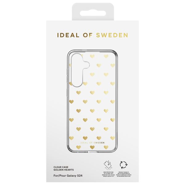 iDeal of Sweden Coque arrière Mirror Samsung Galaxy S24 - Golden Hearts
