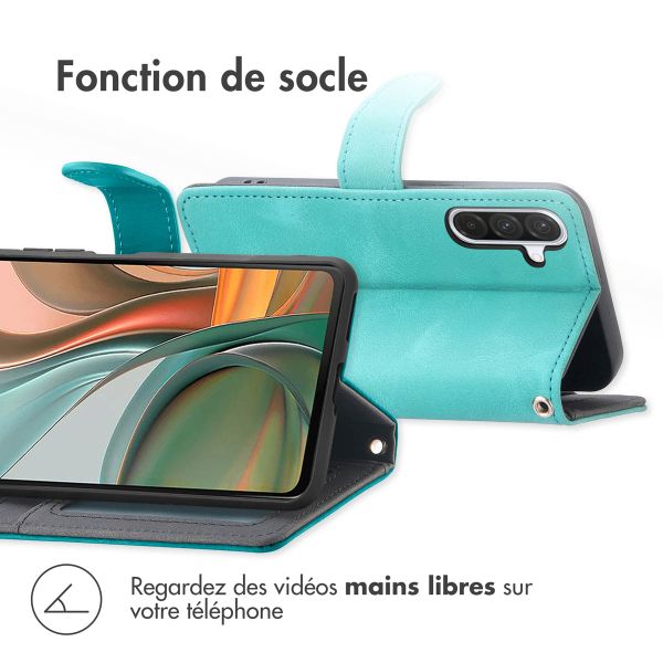 imoshion Etui de téléphone portefeuille avec cordon Samsung Galaxy A36 - Turquoise