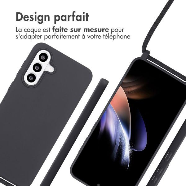 imoshion Coque en silicone avec cordon Samsung Galaxy A56 - Noir