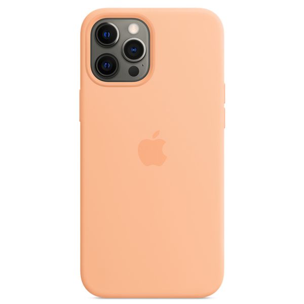 Apple Coque en silicone MagSafe Apple iPhone 12 Pro Max - Cantaloupe