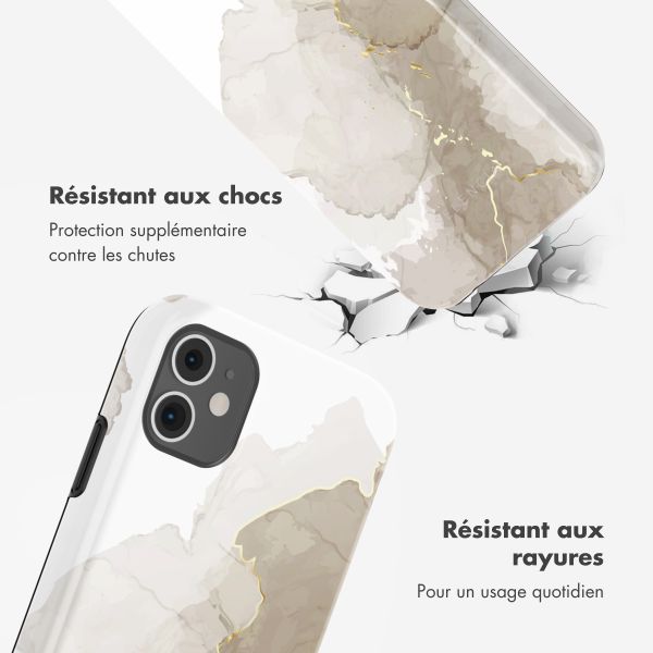 Selencia Coque arrière Vivid Tough iPhone 11 - Marble Light Brown