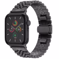 Selencia Bracelet Metallique Jubilee Apple Watch Series 1 t/m 11 / SE / Ultra (44/45/46/49 mm) - Noir