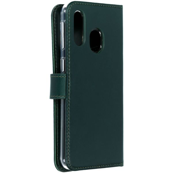 Selencia Étui portefeuille en cuir véritable Samsung Galaxy A40 - Vert