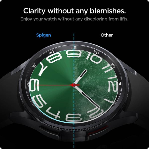 Spigen Protection d'écran EZ FIT Glas.tR avec applicateur Samsung Galaxy Watch 6 Classic - 47 mm - Transparent