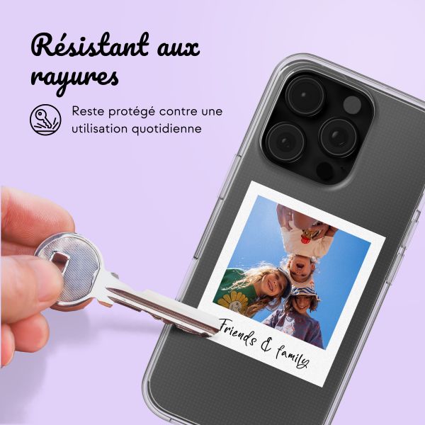 Coque personnalisée avec polaroid iPhone 16 pro max - Transparent