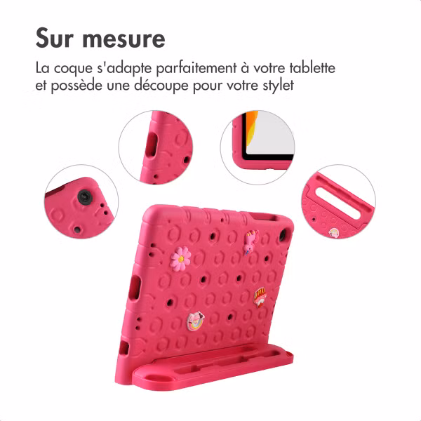 imoshion Coque kidsproof avec poupées amovibles Samsung Galaxy Tab A11 Plus / A9 Plus - Rose