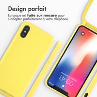 imoshion Coque en silicone avec cordon Apple iPhone X / Xs - Jaune