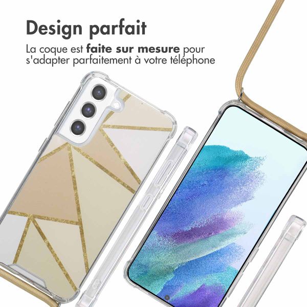 imoshion Coque Design avec cordon Samsung Galaxy S21 FE - Beige Graphic