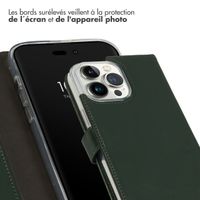 Selencia Étui portefeuille en cuir véritable Apple iPhone 14 Pro Max - Vert