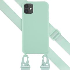Selencia Coque silicone avec cordon amovible Apple iPhone 11 - Turquoise