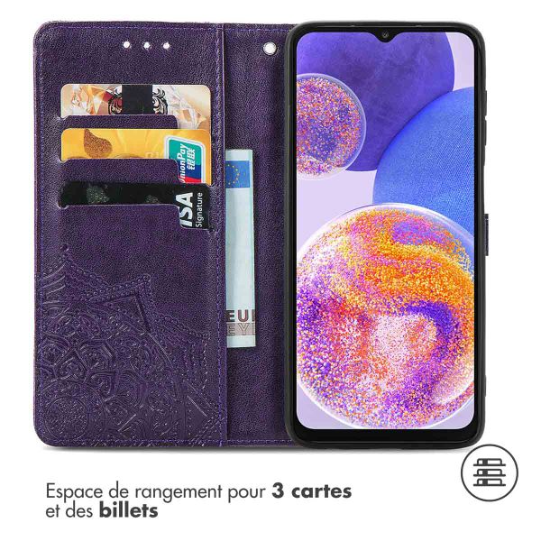 imoshion Etui de téléphone portefeuille Mandala Samsung Galaxy A23 (5G) - Violet