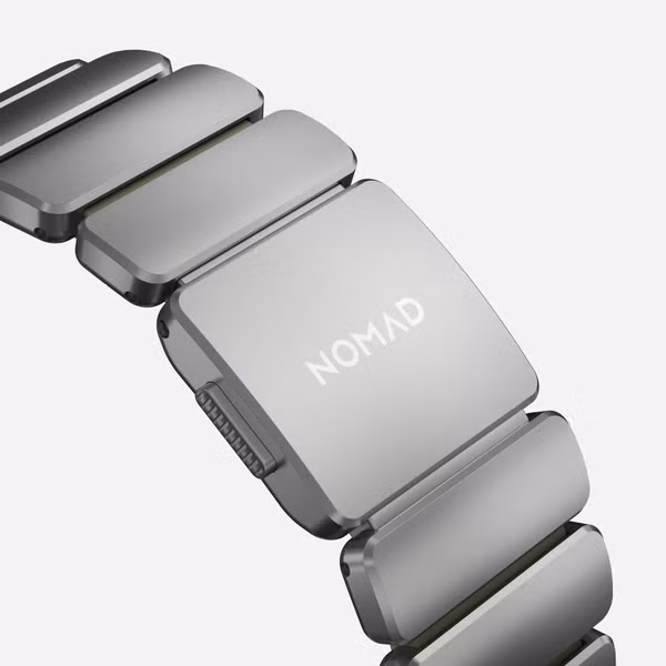 Nomad Bracelet Stratos Apple Watch | 44/45/46/49 mm - Forest Green / Natural Titanium