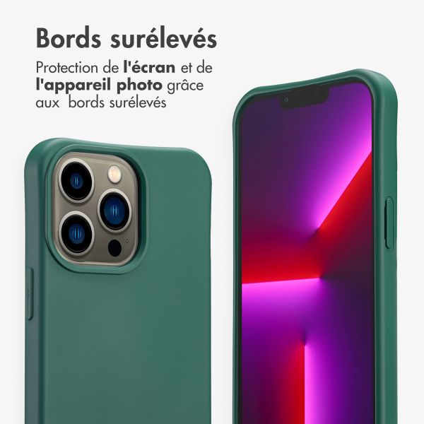 imoshion Coque arrière Color avec cordon amovible et MagSafe Apple iPhone 13 Pro - Vert foncé