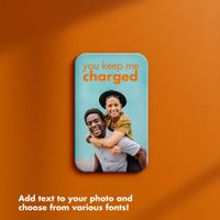 Concevez votre propre batterie externe de 10 000 mAh avec câbles intégrés - Blanche