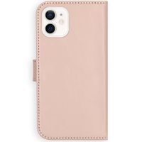 Selencia Étui portefeuille en cuir véritable Apple iPhone 12 Mini - Dusty Pink