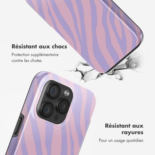Selencia Coque arrière Vivid avec MagSafe Apple iPhone 15 Pro - Zebra Light Pink Lilac