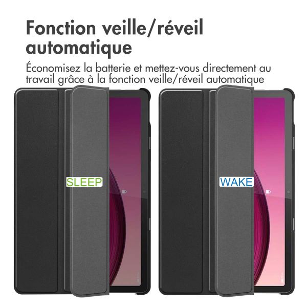 imoshion Coque tablette Trifold Lenovo Tab M10 5G - Noir