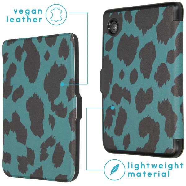 imoshion ﻿Design Slim Hard Sleepcover Kobo Clara 2E / Tolino Shine 4 - Green Leopard