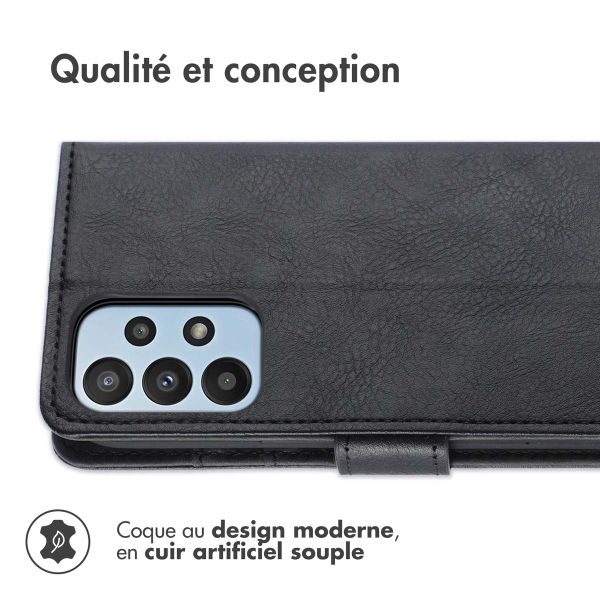 imoshion Étui de téléphone portefeuille Luxe Samsung Galaxy A23 (5G) - Noir