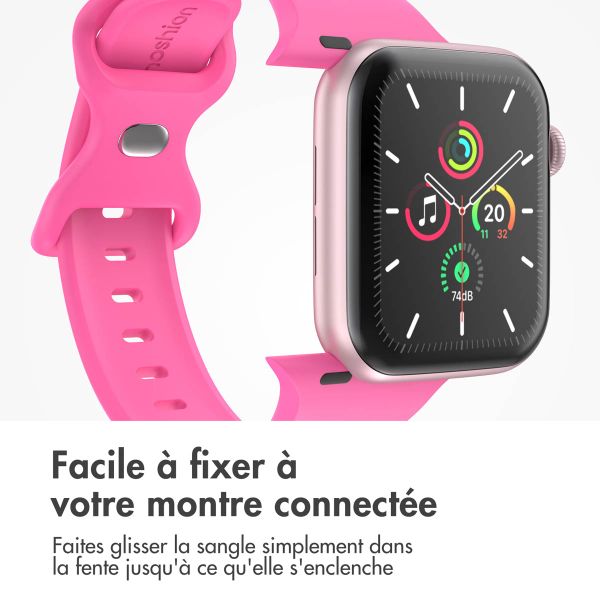 imoshion Bracelet en silicone⁺ Apple Watch Series 1 á 9 / SE (38/40/41 mm) | Series 10 (42 mm) - Barbie Pink - Taille S/M