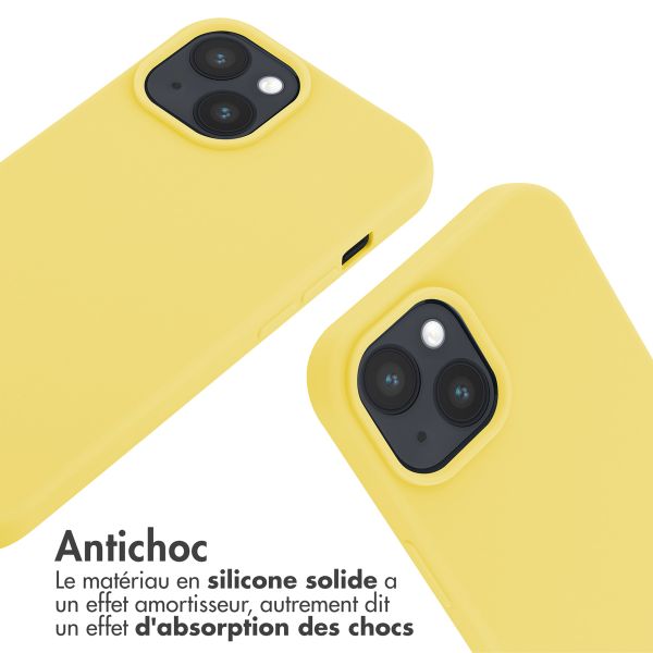 imoshion ﻿Coque en silicone avec cordon iPhone 15 - Jaune