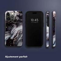 Selencia Coque arrière Vivid Apple iPhone 15 Pro Max - Chic Marble Black