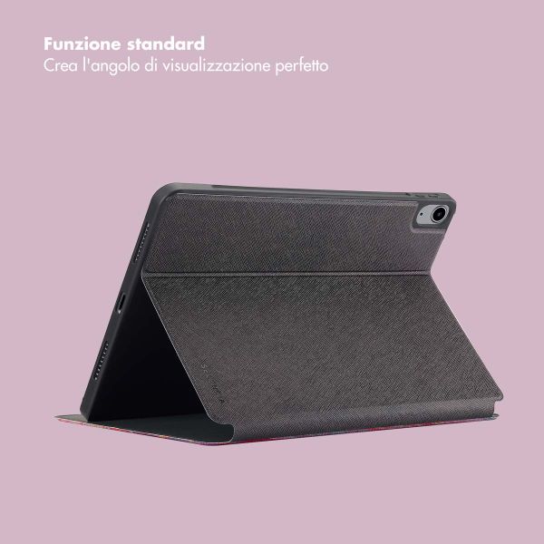 Selencia Coque tablette Vivid Apple iPad Air 11 pouces (2026) M4 / (2025) M3 / (2024) M2 / Air 5 (2022) / Air 4 (2020) - Marble Plum