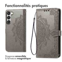 imoshion Etui de téléphone portefeuille Mandala Samsung Galaxy S23 Plus - Gris