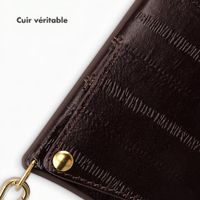 Selencia Nova coque arrière en cuir véritable avec porte-cartes Samsung Galaxy S26 Ultra - Dark Chocolate