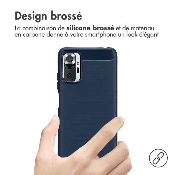 imoshion Coque Brushed Xiaomi Redmi Note 10 (5G) - Bleu foncé