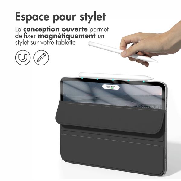 imoshion Magnetic etui de téléphone portefeuille Apple iPad Air 11 pouces (2025) M3 / (2024) M2 / Air 5 (2022) / Air 4 (2020) - Noir