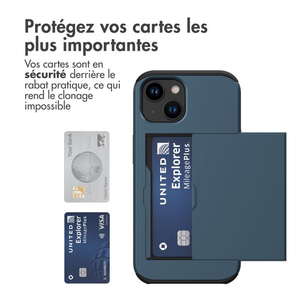imoshion Coque arrière avec porte-cartes Apple iPhone 15 - Bleu foncé