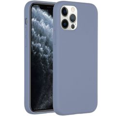 Accezz Coque Liquid Silicone Apple iPhone 12 (Pro) - Lavender Gray