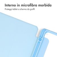 imoshion Coque tablette rigide Trifold Samsung Galaxy Tab S9 11.0 pouces - Bleu clair