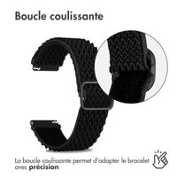 imoshion Bracelet en nylon élastique  - Connexion universelle 22 mm - Noir