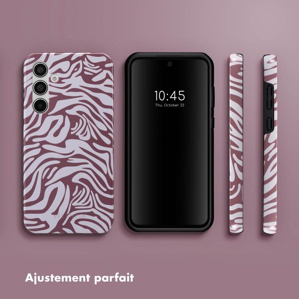 Selencia Coque arrière Vivid Tough Samsung Galaxy A55 - Trippy Swirl Dark Rose