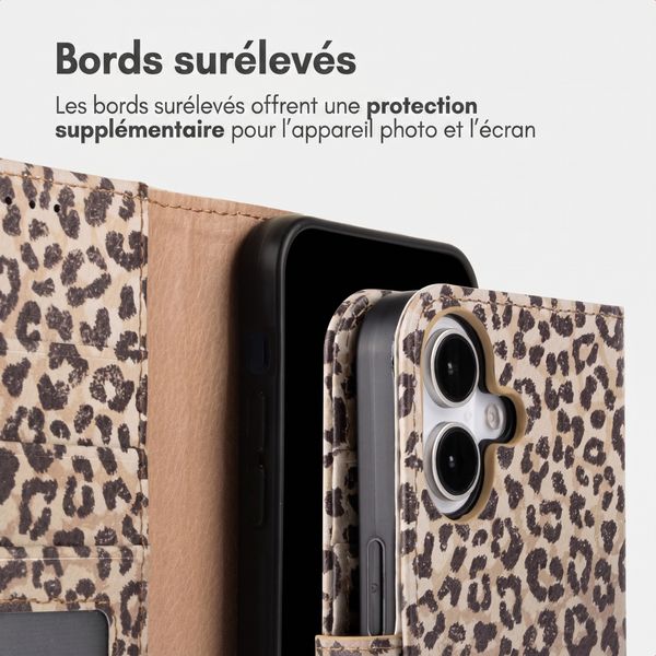imoshion Étui de télephone portefeuille Design Apple iPhone 16 - Leopard Mood