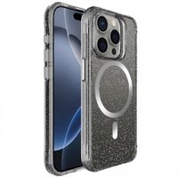 imoshion Coque arrière transparente Pailletée avec MagSafe Apple iPhone 15 Pro - Argent