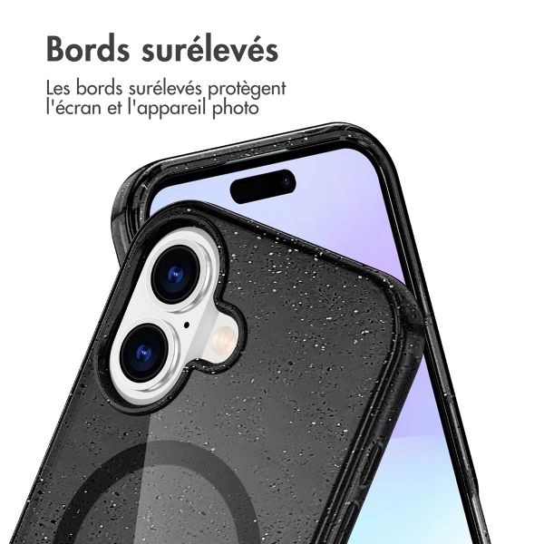 imoshion Coque Pailletée avec MagSafe Apple iPhone 17 - Noir