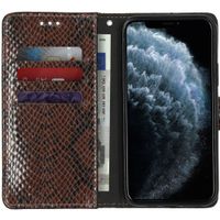 Etui de téléphone imprimé de serpent iPhone 11 Pro - Brun