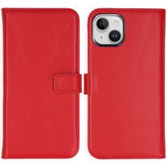 Selencia Étui portefeuille en cuir véritable Apple iPhone 15 - Rouge