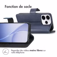 imoshion Étui de télephone portefeuille de luxe Oppo Reno15 (5G) - Bleu foncé
