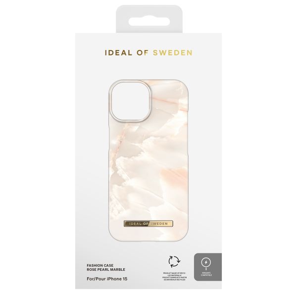 iDeal of Sweden Coque Fashion MagSafe Apple iPhone 15 - Rose Pearl Marble