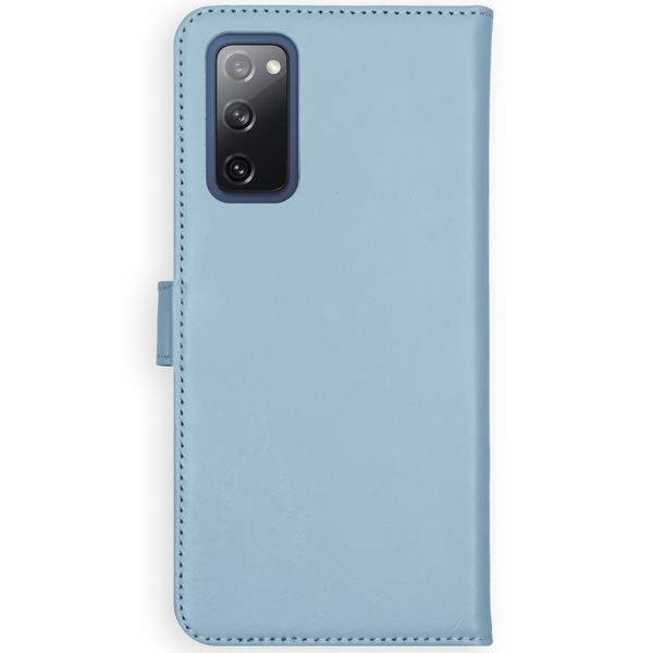 Selencia Étui portefeuille en cuir véritable Samsung Galaxy S20 FE - Air Blue